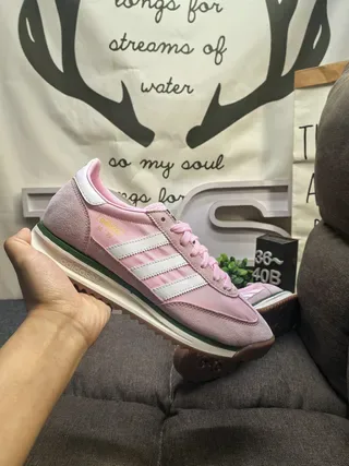 Adidas SL 72 tênis lifestyle rosa e branco 5