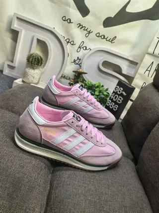 Adidas SL 72 tênis lifestyle rosa e branco 9