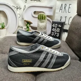 Adidas Spezial Denim Black Silver Gray سنيكرز لايف ستايل