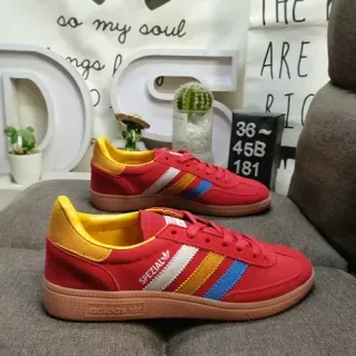 Adidas Spezial أحمر أصفر أزرق سويد نمط حياة حذاء رياضي