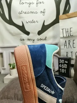 Adidas Spezial Rojo Amarillo Azul Ante Estilo de Vida Zapatillas 3