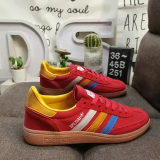 Adidas Spezial أحمر أصفر سويد أسلوب حياة سنيكرز