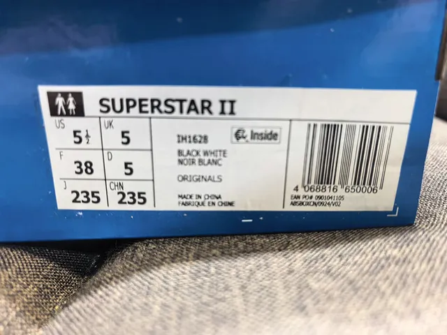Adidas Superstar حذاء رياضي أسود وأبيض أسلوب حياة 2