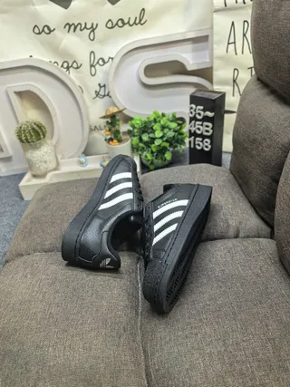Adidas Superstar حذاء رياضي أسود وأبيض أسلوب حياة 6