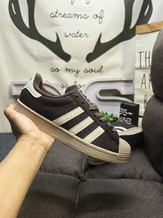 Adidas Superstar حذاء رياضي أسود وأبيض أسلوب حياة 15