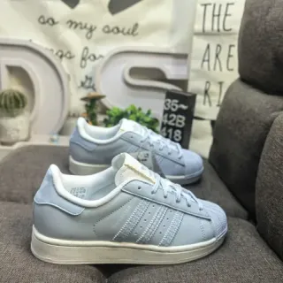 Adidas Superstar أحذية رياضية أسلوب حياة أزرق فاتح