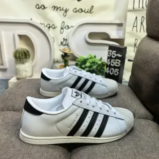 Adidas Superstar حذاء رياضي أبيض وأسود أسلوب حياة