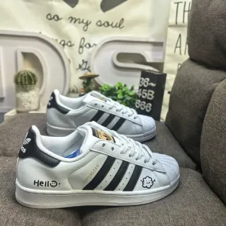 Adidas Superstar أبيض أسود Shell-Toe حذاء أسلوب الحياة