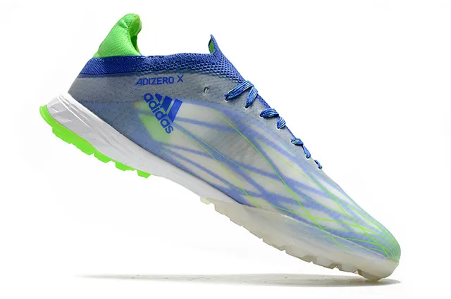 Adidas Transparent Green Low-Cut Knit Upper Asymmetric Lacing Artificial-Grass Soccer Shoes 2