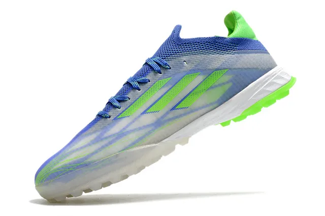 Adidas Transparent Green Low-Cut Knit Upper Asymmetric Lacing Artificial-Grass Soccer Shoes 3