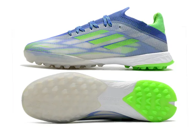 Adidas Transparent Green Low-Cut Knit Upper Asymmetric Lacing Artificial-Grass Soccer Shoes 6