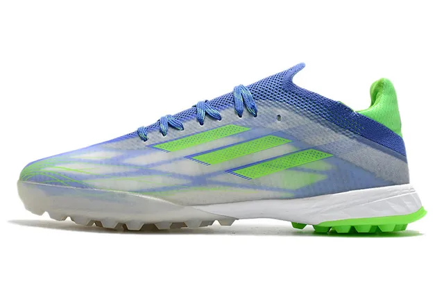 Adidas Transparent Green Low-Cut Knit Upper Asymmetric Lacing Artificial-Grass Soccer Shoes 7