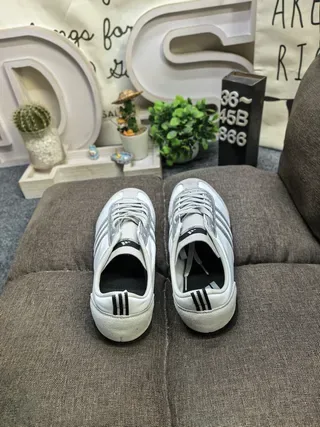 Adidas Branco Cinza Rétro Runner Silhueta Couro/Ante Superior Estilo de Vida Tênis 8