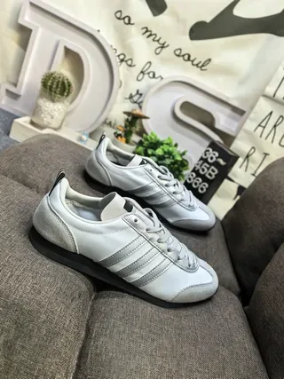 Adidas Branco Cinza Rétro Runner Silhueta Couro/Ante Superior Estilo de Vida Tênis 9