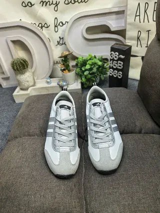 Adidas Branco Cinza Rétro Runner Silhueta Couro/Ante Superior Estilo de Vida Tênis 10