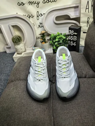 Adidas Brancos Verdes Sola Plataforma Branding Três Risquinhos Tênis 10