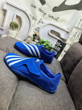 Adidas সাদা সবুজ স্লিপ-অন ইলাস্টিক স্ট্র্যাপ ক্লোজার ক্যাজুয়াল জুতো 17