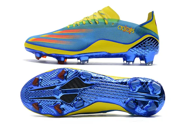 Adidas X Speedflow Cyclops Electric Blue Yellow chuteiras para gramado firme 14