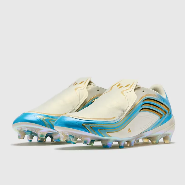 Adidas X Speedflow Laceless Cyan and Gold Firm-Ground Zapatos de fútbol 2