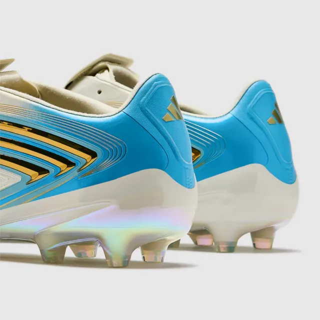 Adidas X Speedflow Laceless Cyan and Gold Firm-Ground Zapatos de fútbol 3