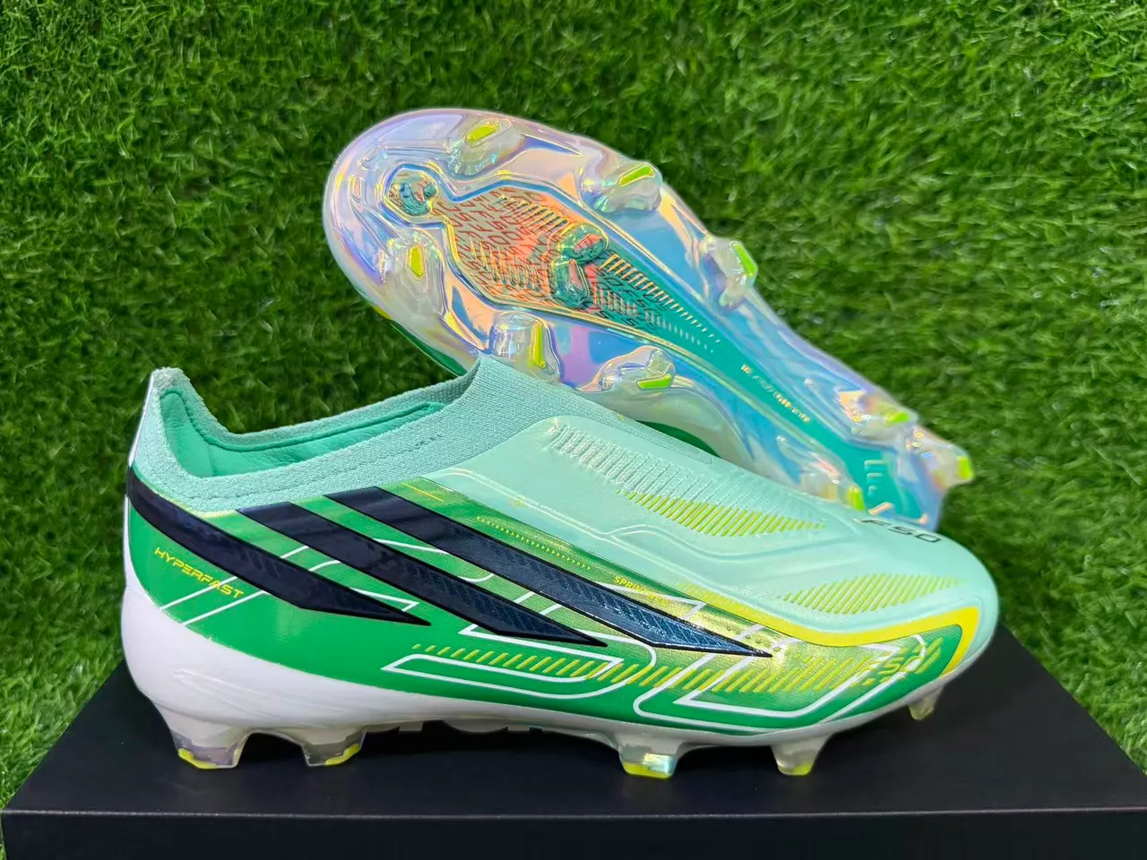 Adidas X Speedflow Mint Green Iridescent Firm-Ground Soccer Shoes 3