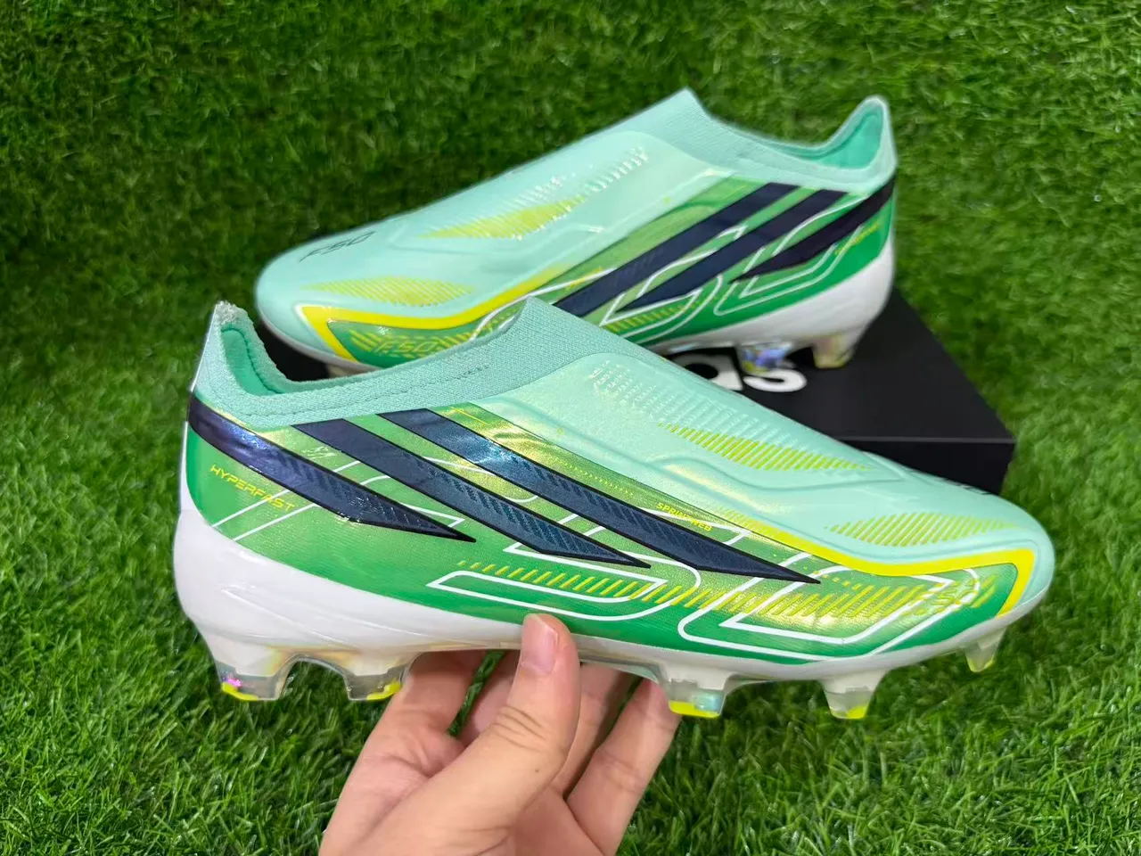 Adidas X Speedflow Mint Green Iridescent Firm-Ground Soccer Shoes 4