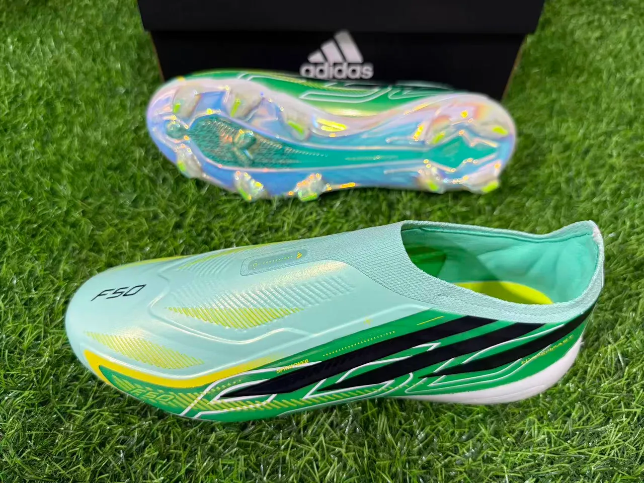 Adidas X Speedflow Mint Green Iridescent Firm-Ground Soccer Shoes 7