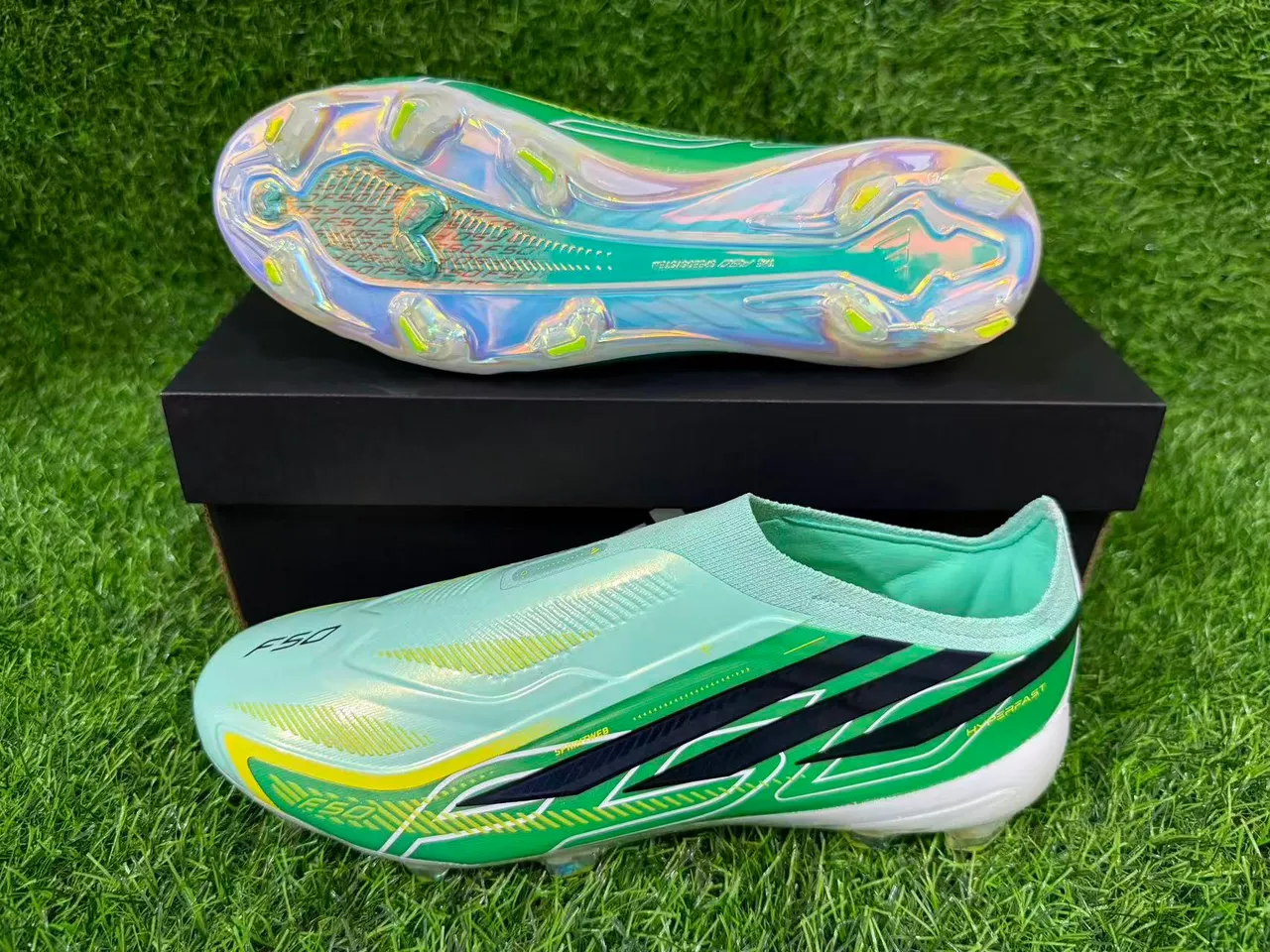 Adidas X Speedflow Mint Green Iridescent Firm-Ground Soccer Shoes 8