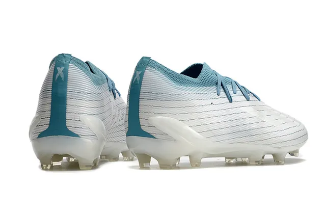 Adidas X Speedflow Blanc et Turquoise Chaussures de Football pour Terrain Ferme 5