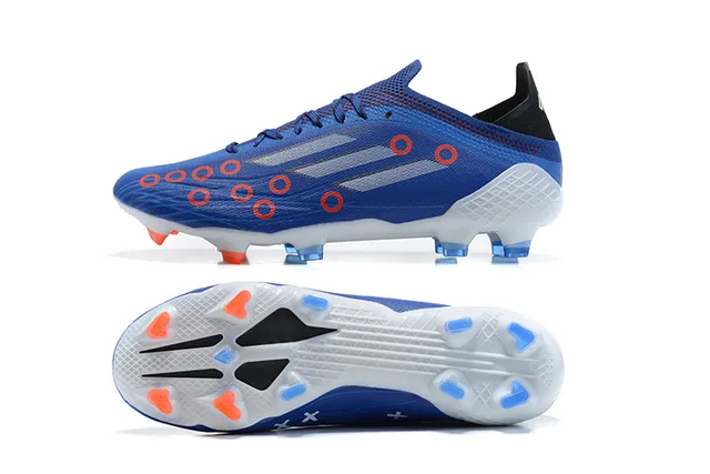 Adidas X Speedportal azul y naranja botas de fútbol para terreno firme 9