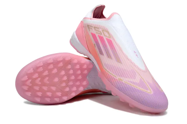 Adidas X Speedportal Chuteiras de futebol rosa gradiente turf 4