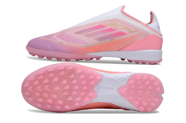 Adidas X Speedportal Chuteiras de futebol rosa gradiente turf 7