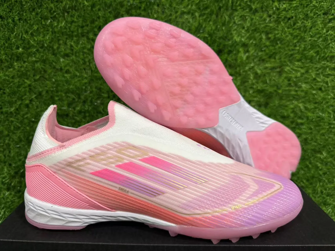 Adidas X Speedportal Chuteiras de futebol rosa gradiente turf 14