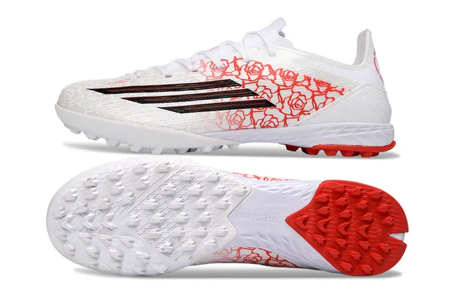 Adidas X White Red লো-কাট শু সিন্থেটিক আপার টার্ফ সকার শু 5