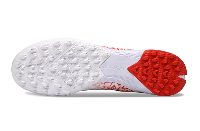 Adidas X White Red লো-কাট শু সিন্থেটিক আপার টার্ফ সকার শু 6