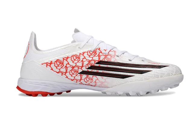 Adidas X White Red লো-কাট শু সিন্থেটিক আপার টার্ফ সকার শু 7