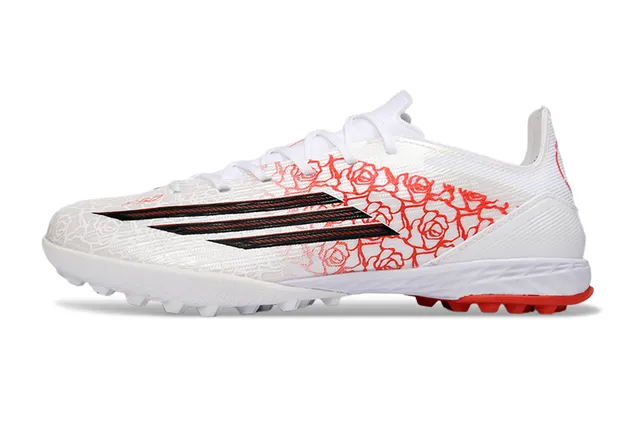 Adidas X White Red লো-কাট শু সিন্থেটিক আপার টার্ফ সকার শু 8