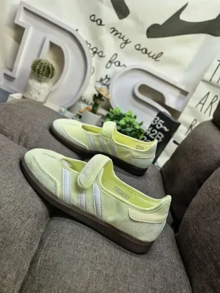 Adidas Jaune Brun Sans Lacets Mary Jane Silhouette Daim Supérieur Lifestyle Sneakers 7