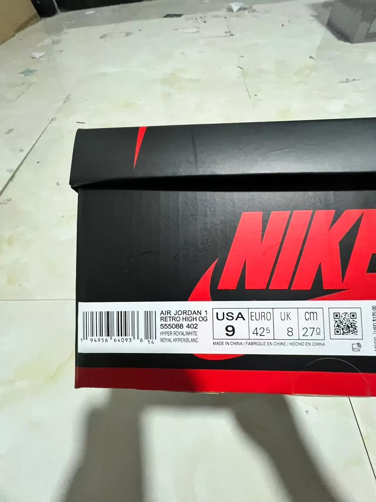 Air Jordan 1 أزرق بيج عالي الارتفاع أحذية كرة السلة سويد جلد بانل 10