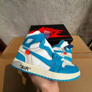 Air Jordan 1 Off-White The Ten ब्लू यूनिवर्सिटी बास्केटबॉल जूते