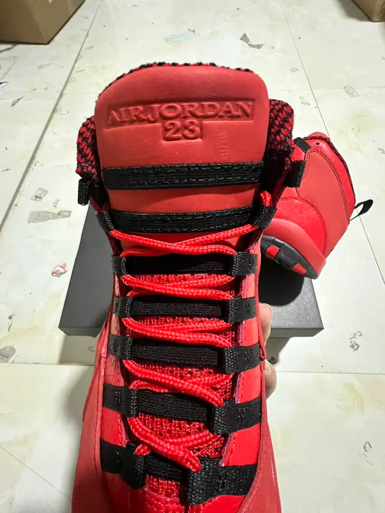 Tênis de basquete Air Jordan 10 vermelho e preto 4