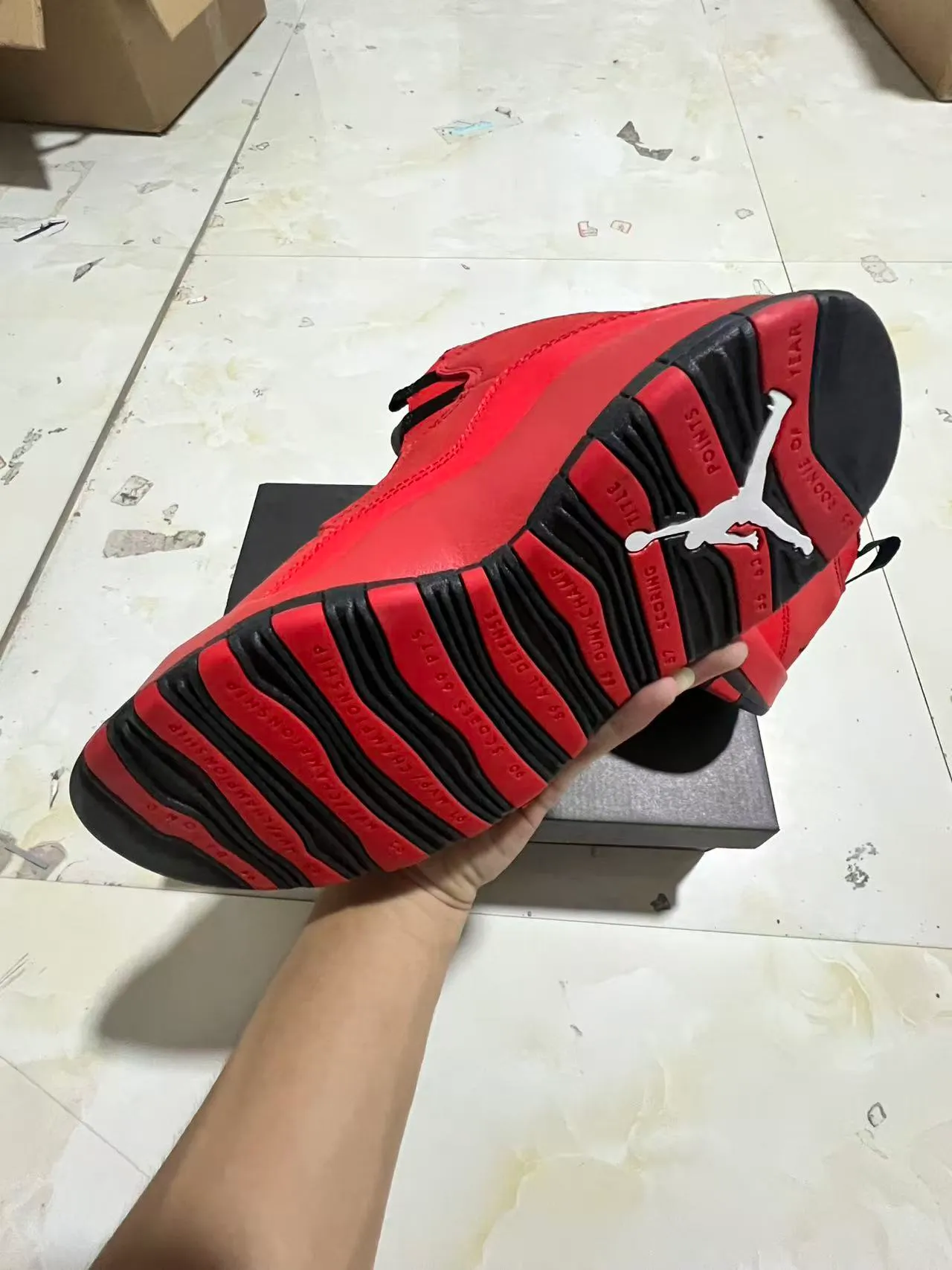 Tênis de basquete Air Jordan 10 vermelho e preto 6
