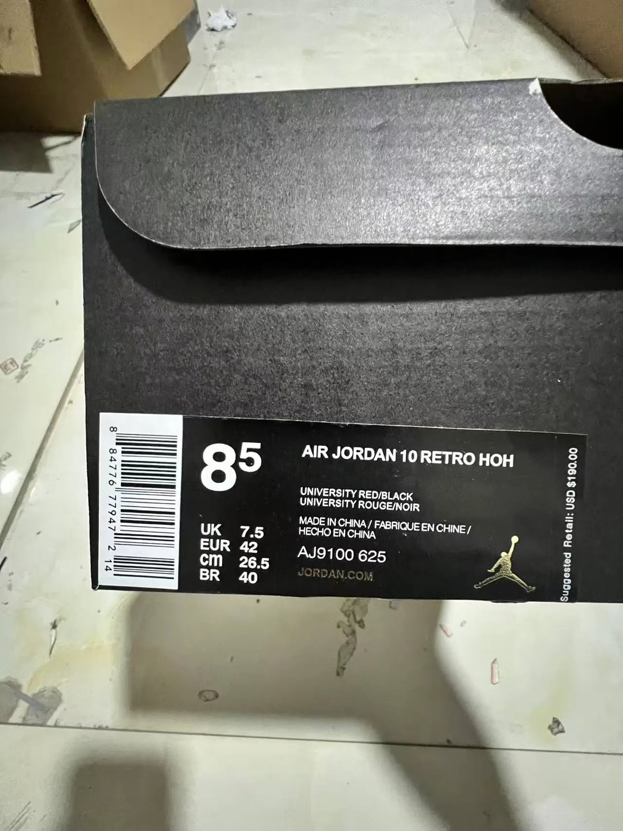 Tênis de basquete Air Jordan 10 vermelho e preto 10