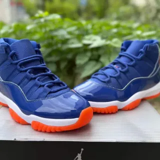 Air Jordan 11 أحذية كرة السلة أزرق ملكي وبرتقالي