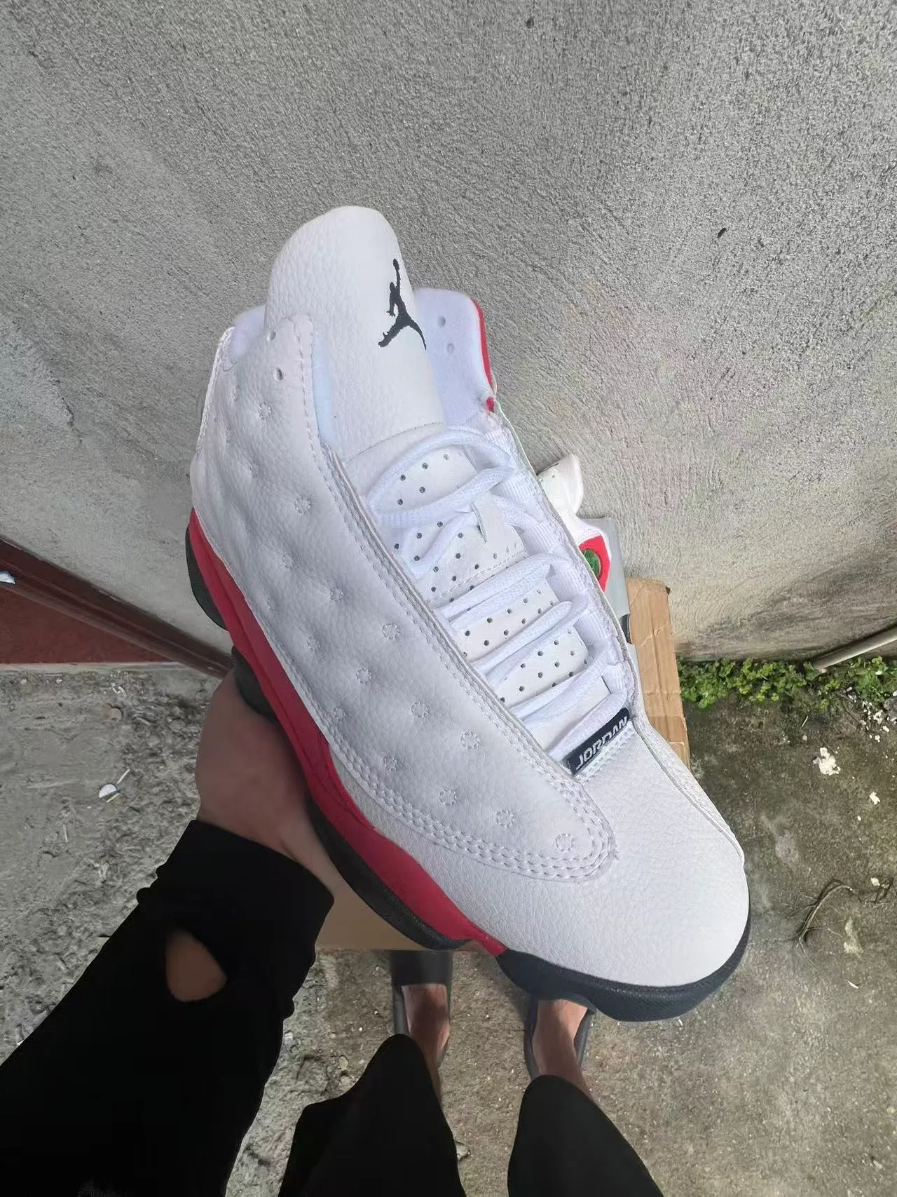 Air Jordan 13 أحذية كرة السلة أبيض أحمر أسود 2