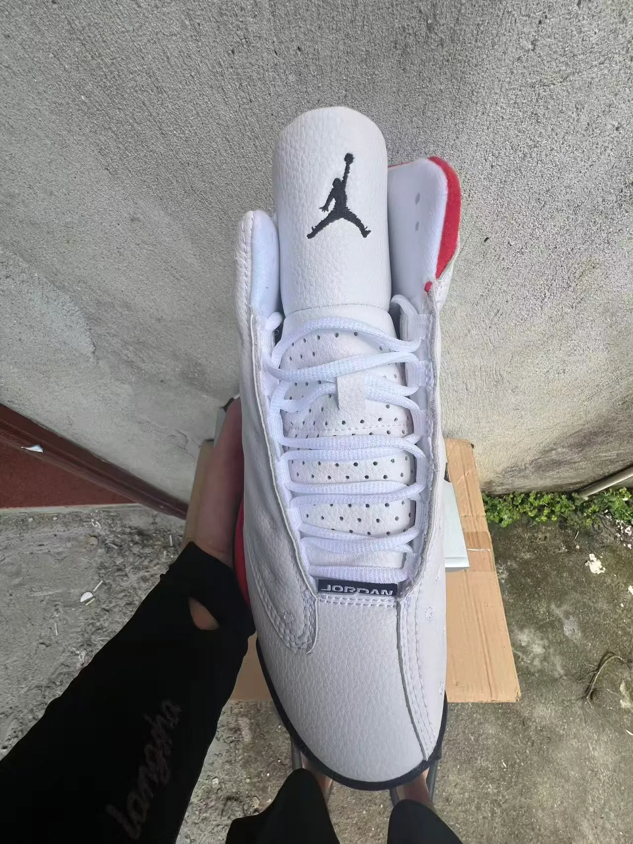 Air Jordan 13 أحذية كرة السلة أبيض أحمر أسود 3