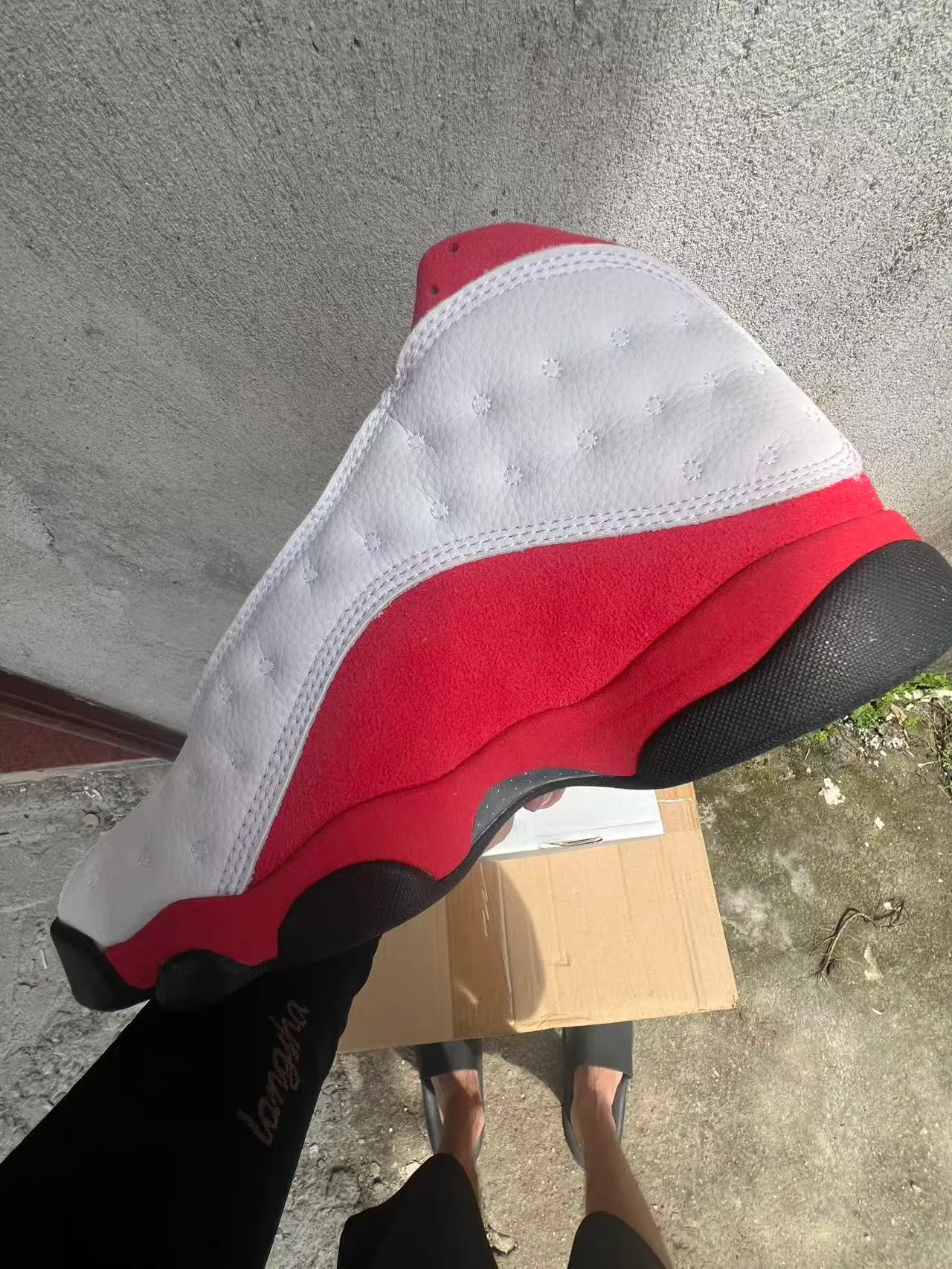 Air Jordan 13 أحذية كرة السلة أبيض أحمر أسود 5