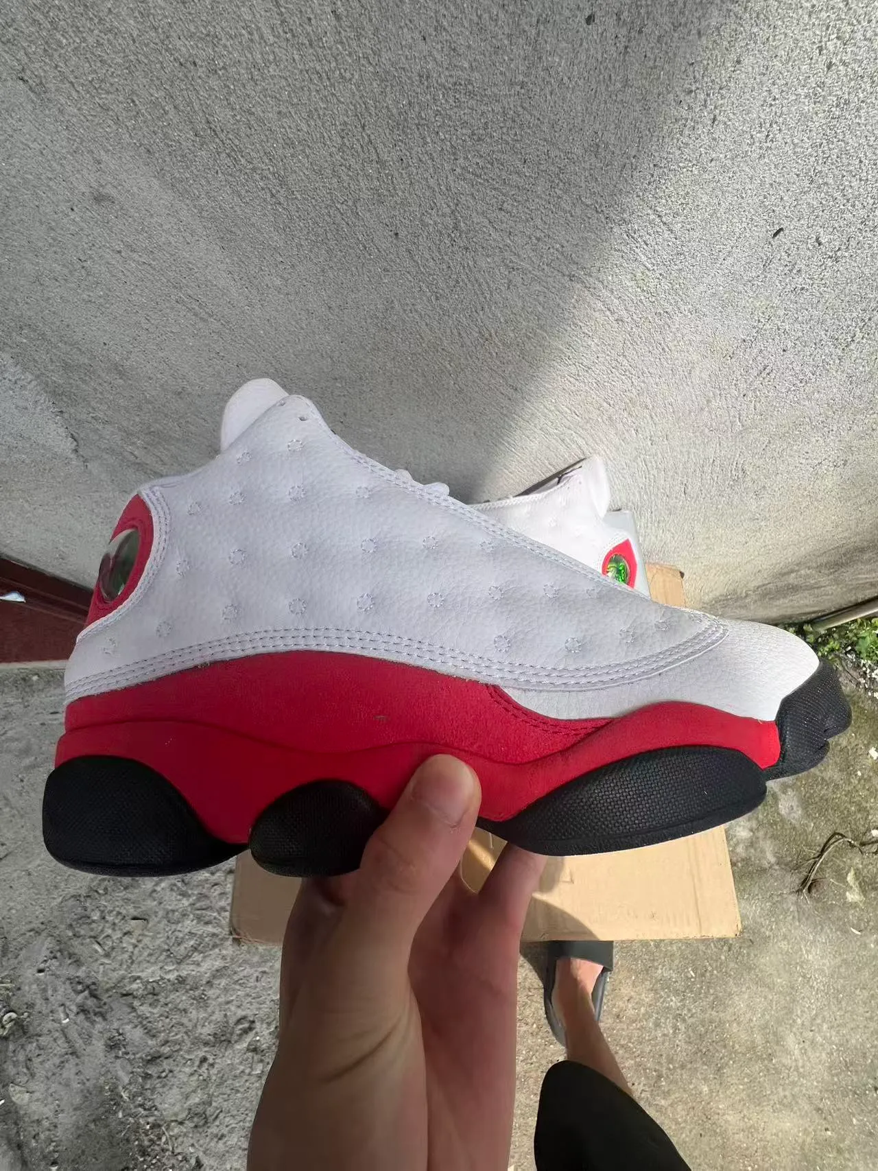 Air Jordan 13 أحذية كرة السلة أبيض أحمر أسود 7