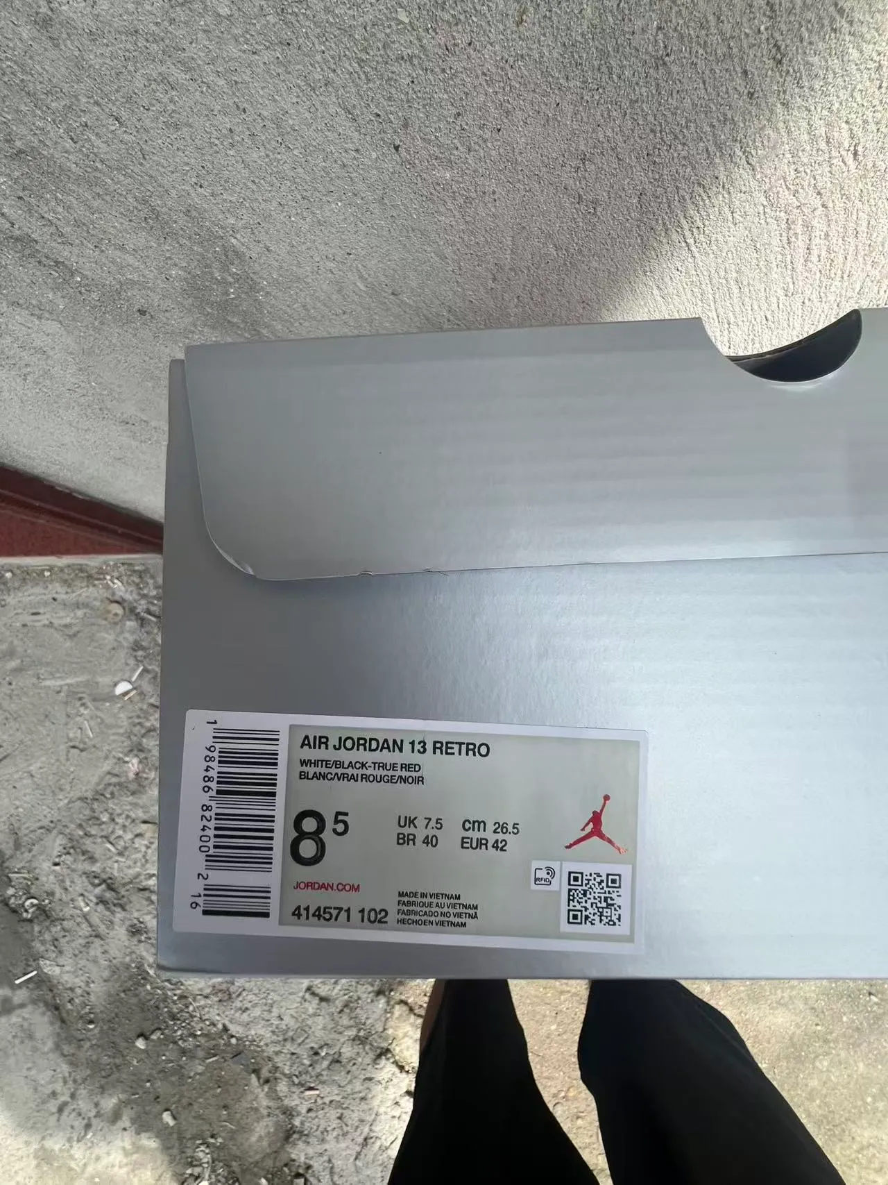 Air Jordan 13 أحذية كرة السلة أبيض أحمر أسود 10