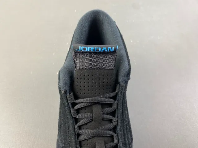 Air Jordan 14 Negro y Azul Ante Zapatillas de Baloncesto 6